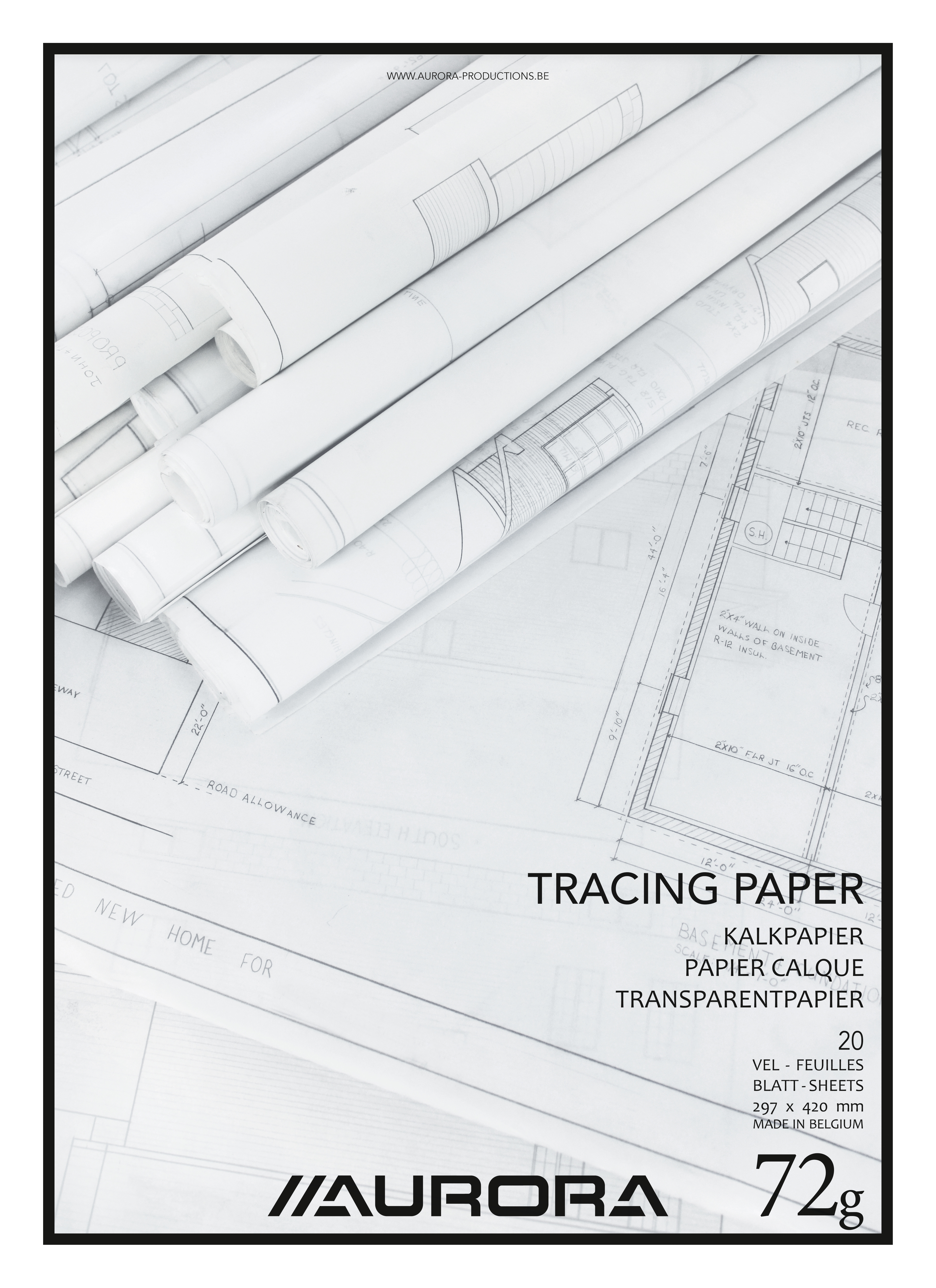 AURORA Papier transparent A3 CA120 75g 20 feuilles