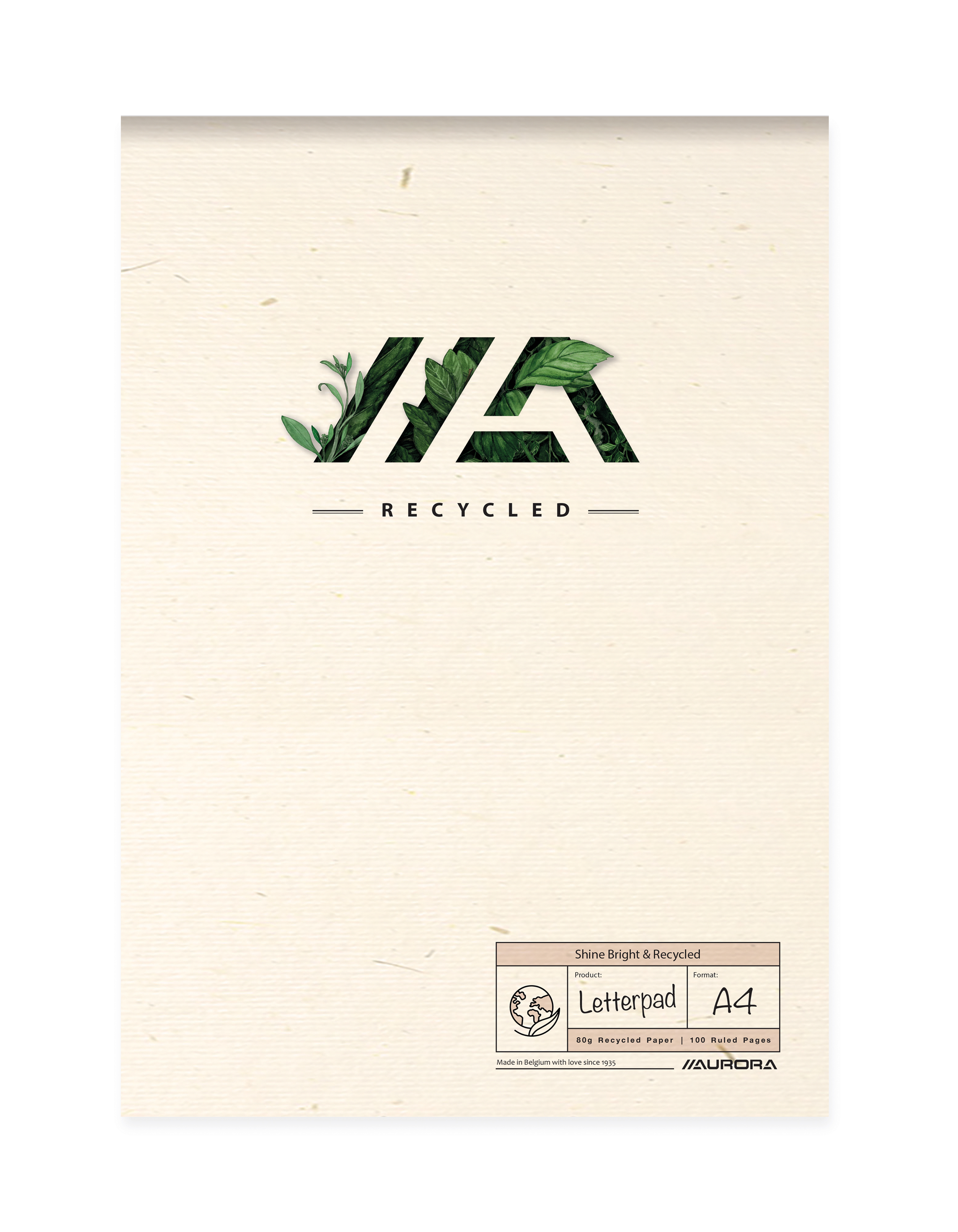 AURORA Bloc-notes A4 D50SBR naturel, ligné 100 pages