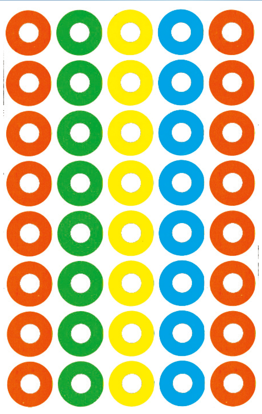 AVERY ZWECKFORM Sticker ongle 8.4x16cm 3055Z coloré 4 flls., 160 psc.