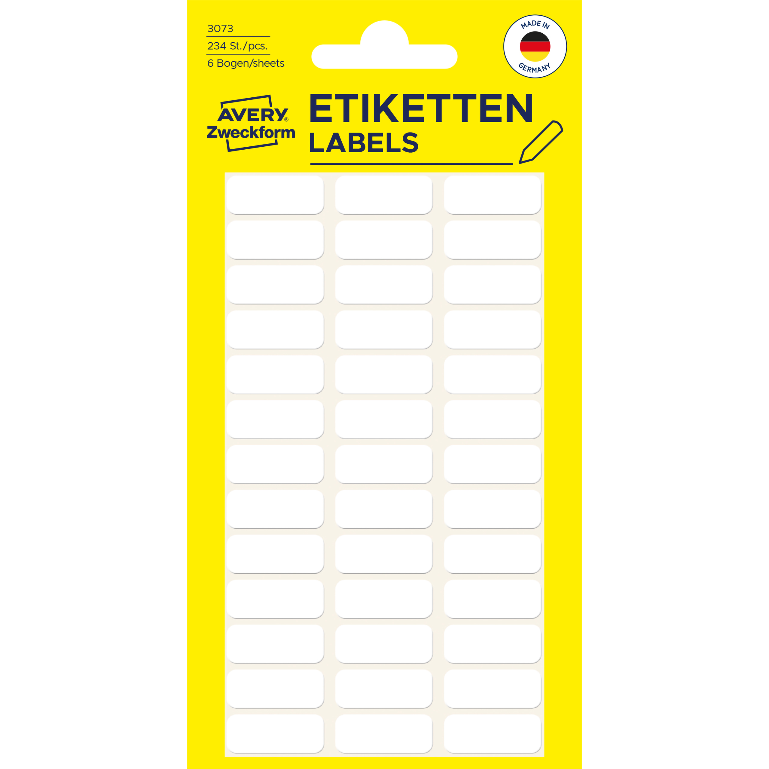 photo AVERY ZWECKFORM Etiquettes ménage 20×8mm 3073 blanc 234 pcs.