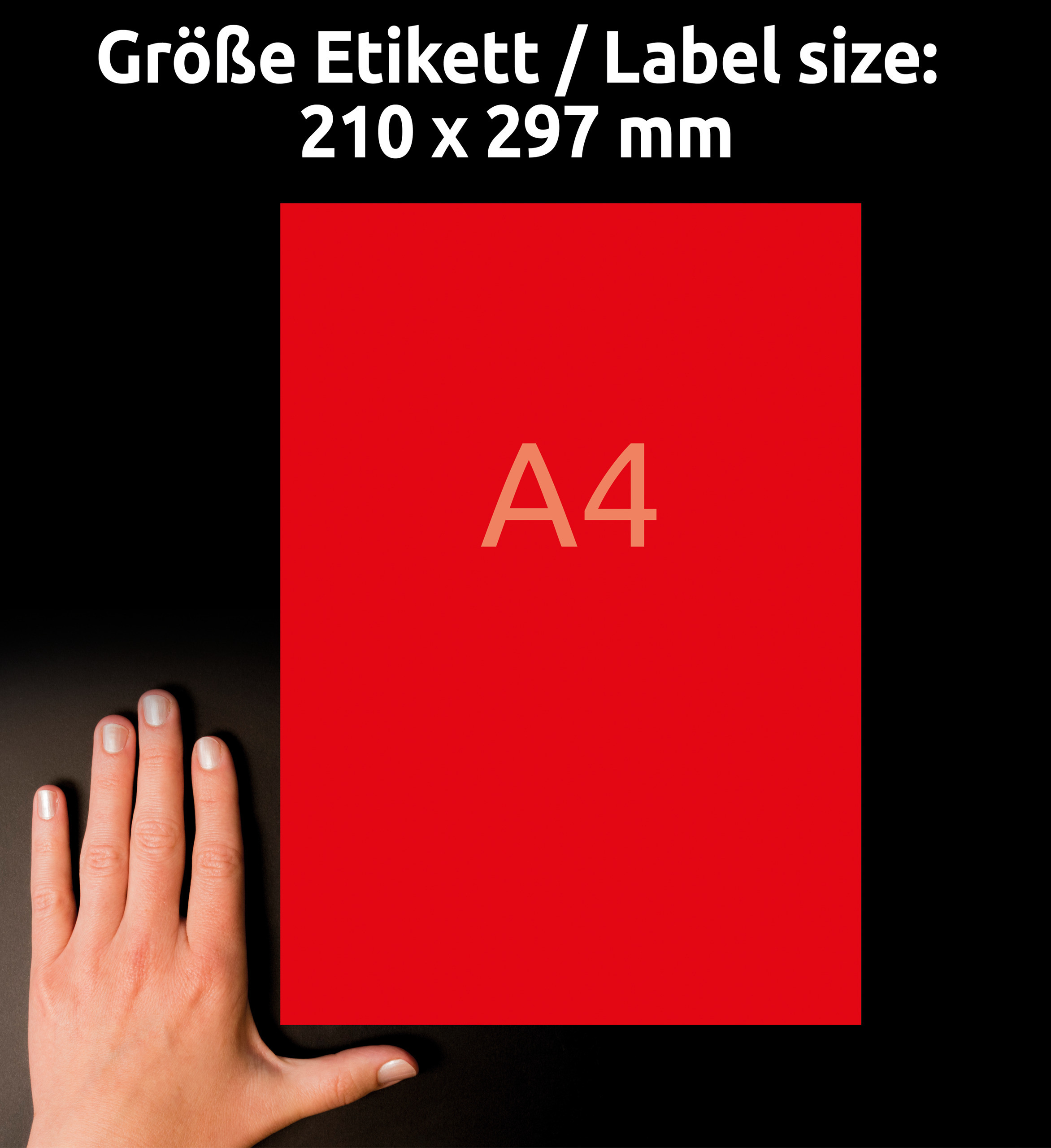 AVERY ZWECKFORM Etiquettes A4 3470 rouge 100 pcs.