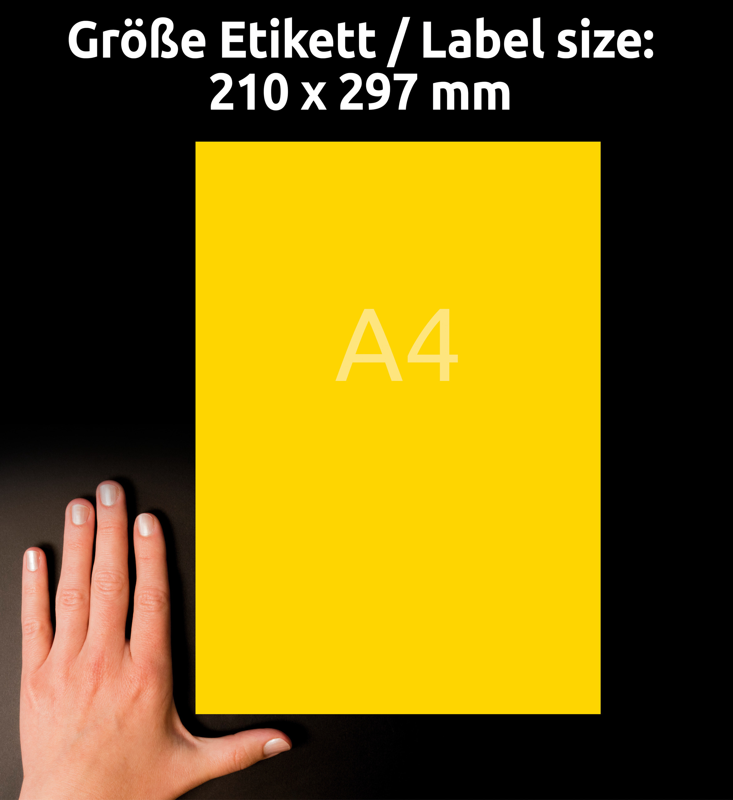 AVERY ZWECKFORM Etiquettes A4 3473 jaune 100 pcs.
