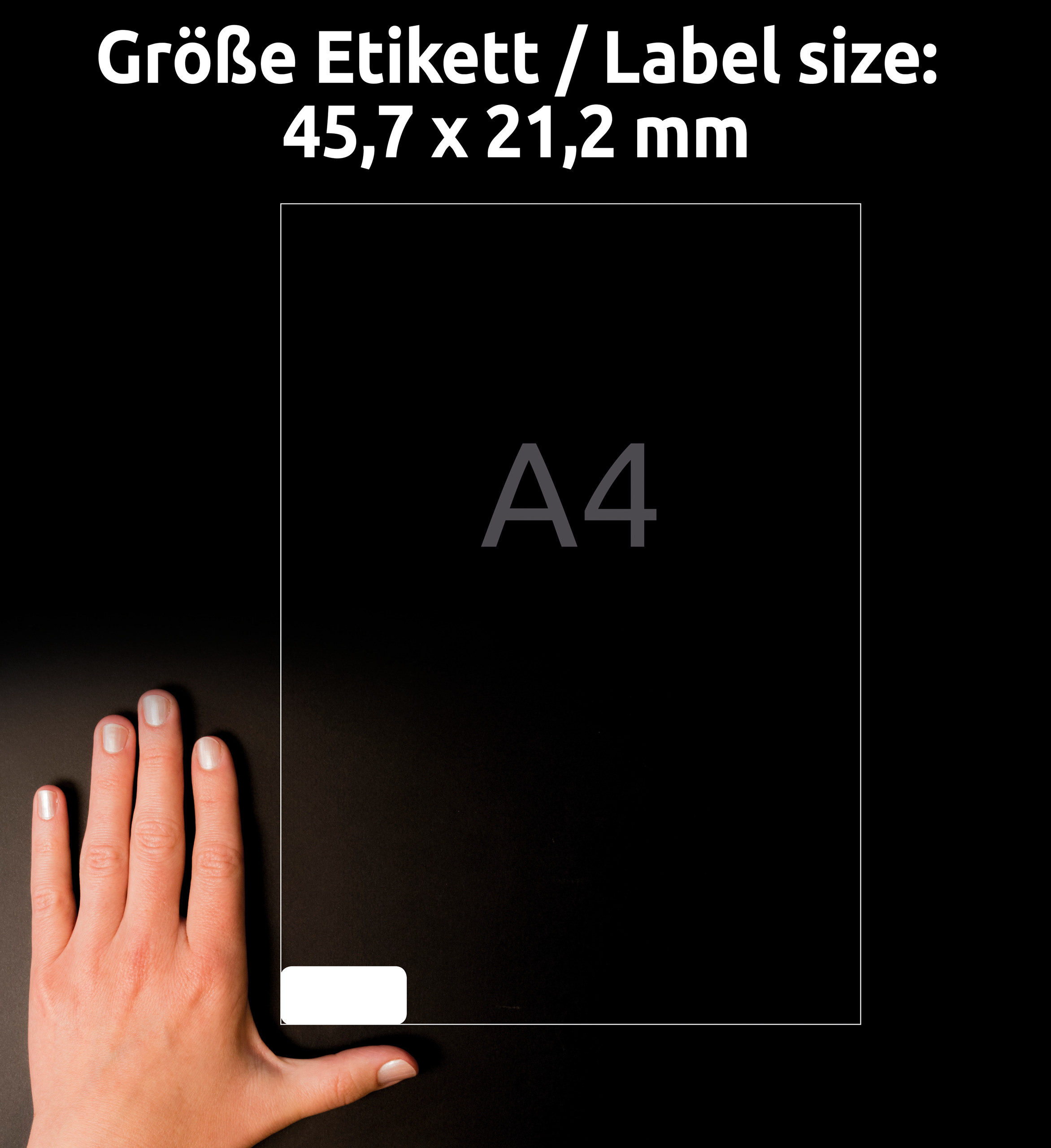 AVERY ZWECKFORM Etiquettes 21.2x45.7mm 7636-10 blanc, perm. 10 flls./48 pcs.