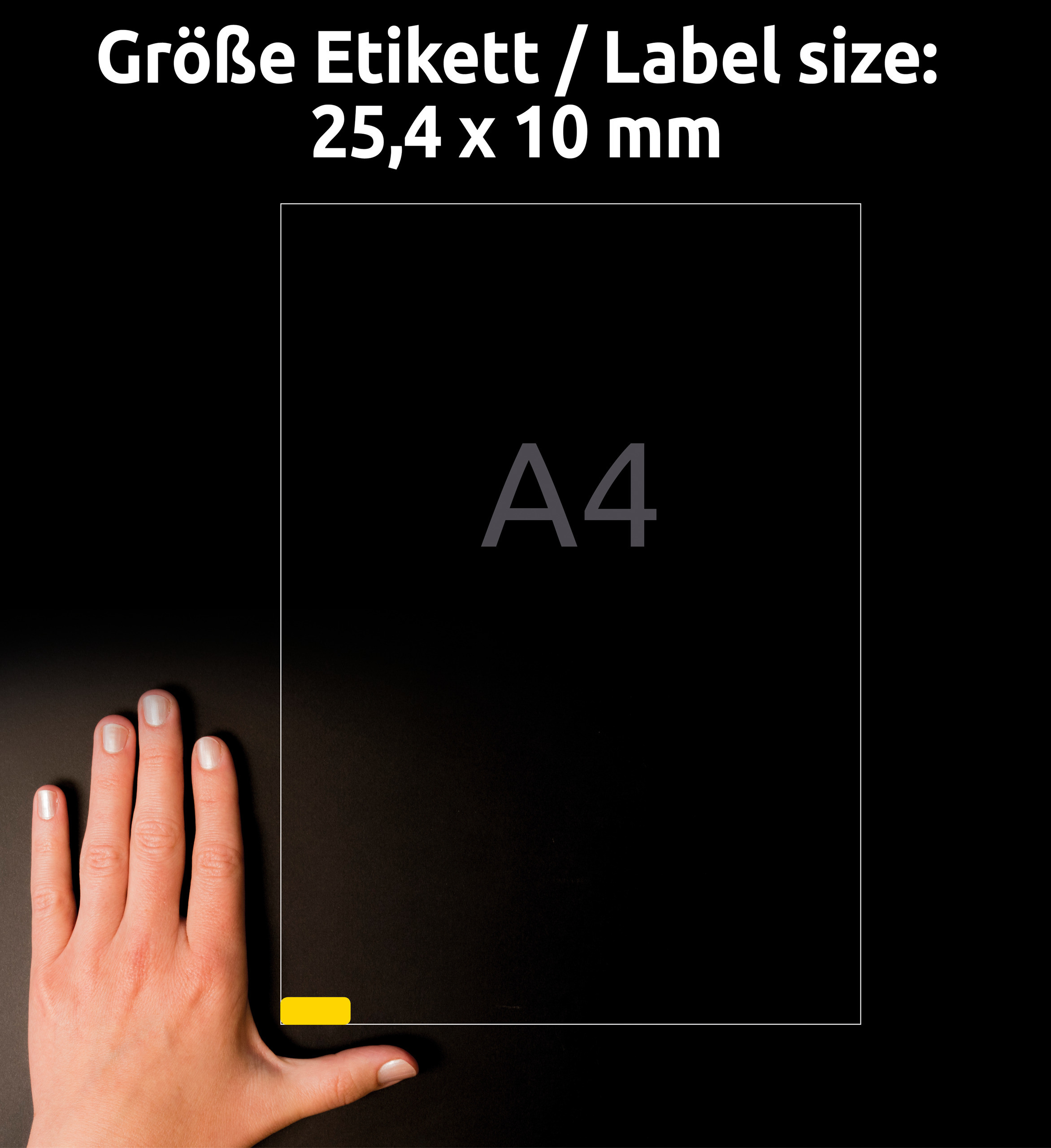 AVERY ZWECKFORM Étiquettes 25,4x10mm L6037-20 jaune 3780pcs./20fl.