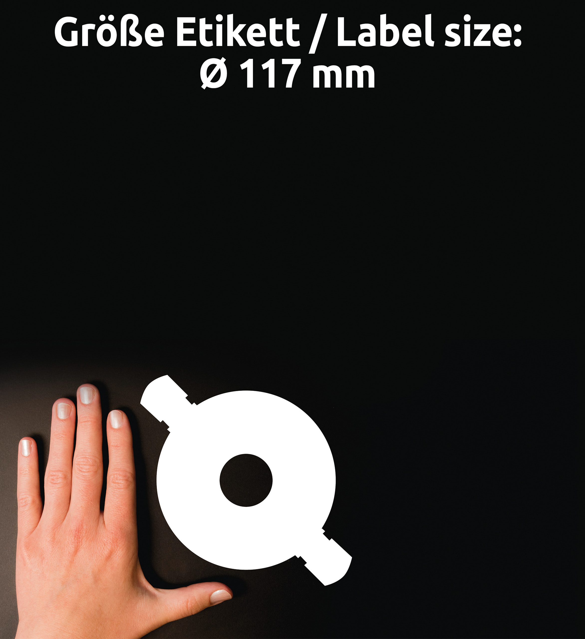 AVERY ZWECKFORM Étiquettes CD Classic blanc L6043-25 117mm 50 pcs.
