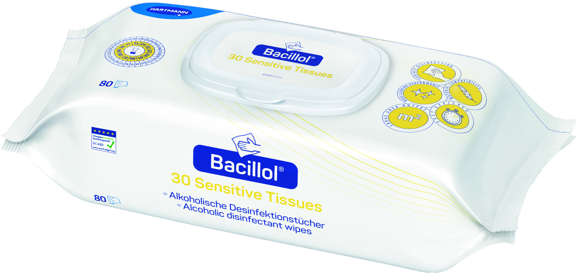 photo BACILLOL Lingettes désinfectantes 9818480 Tissues Sensitive 30 pièces