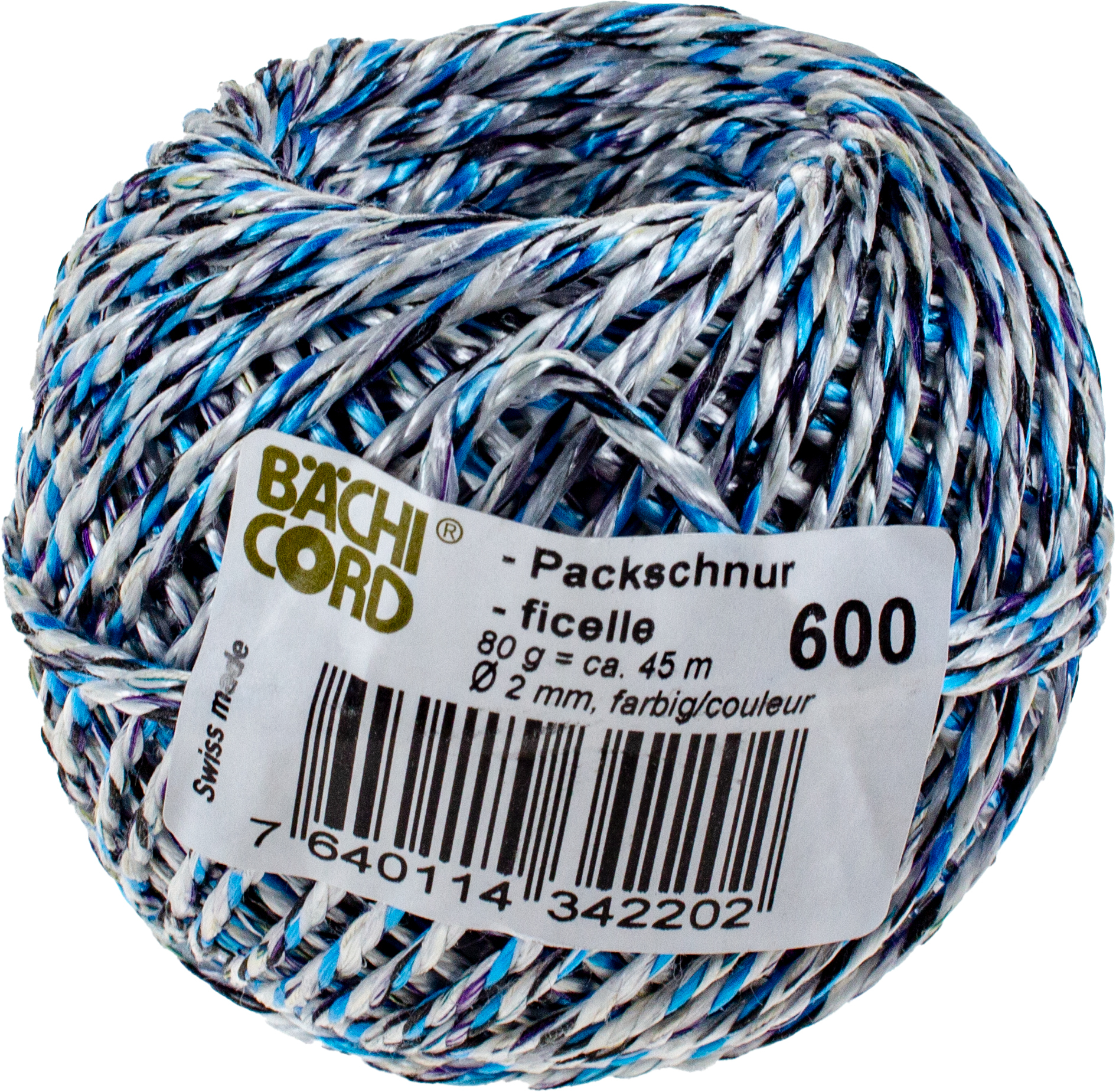 BAECHI Packschnur recycling 110.06019 farbig ass. 45m