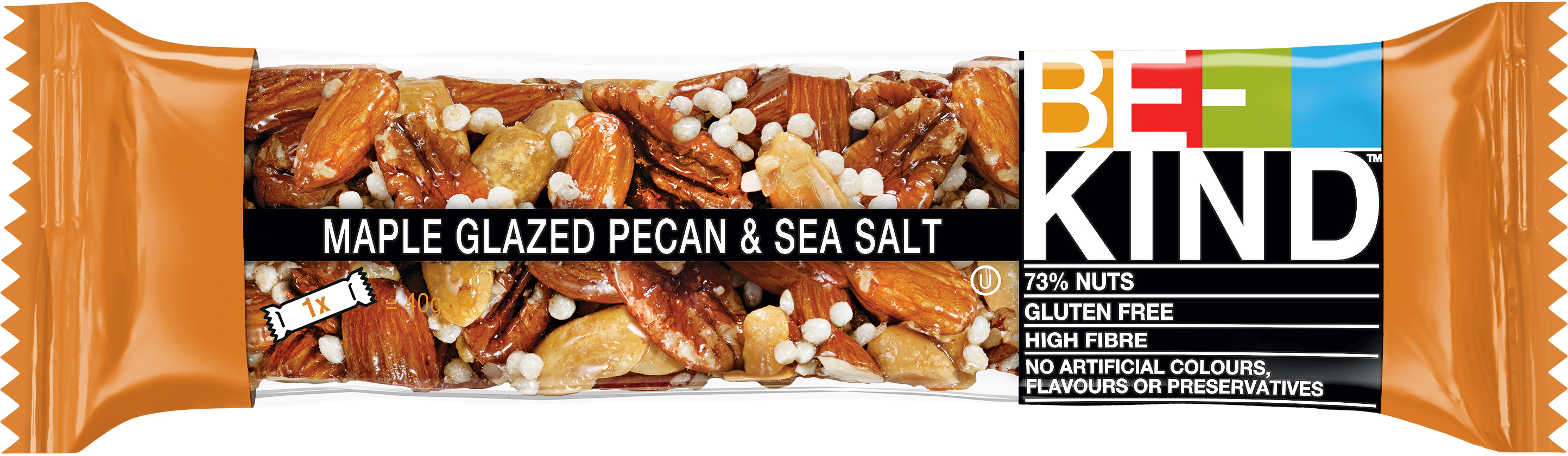 photo BE-KIND Barre aux noix 411217 MapleGlazedPecanSeaSalt 12x40g