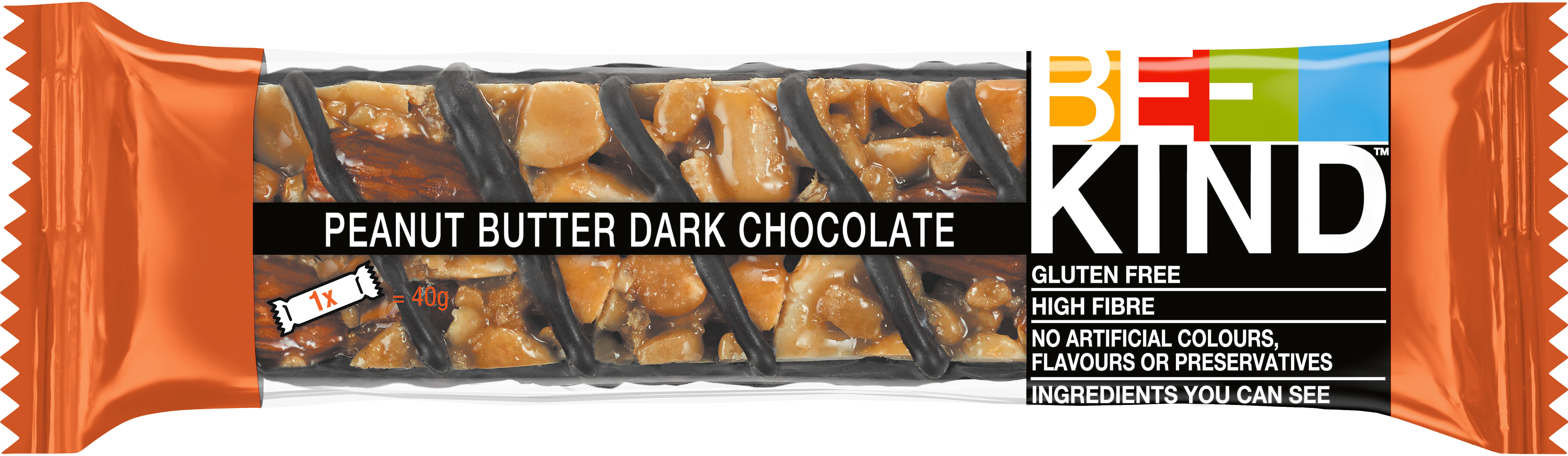 photo BE-KIND Barre aux noix 411239 PeanutButterDarkChoco 12x40g
