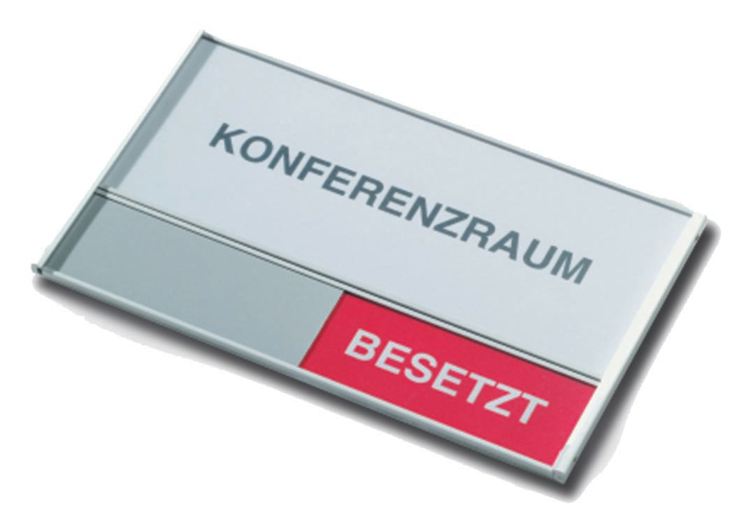BEREC Plaque de porte 108x180mm 314.077 Alu, Frei-Besetzt Alu, Frei-Besetzt