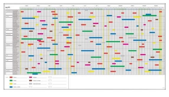 photo BEREC Calendrier annuel 80x150cm B 350 - 50 pers./objets
