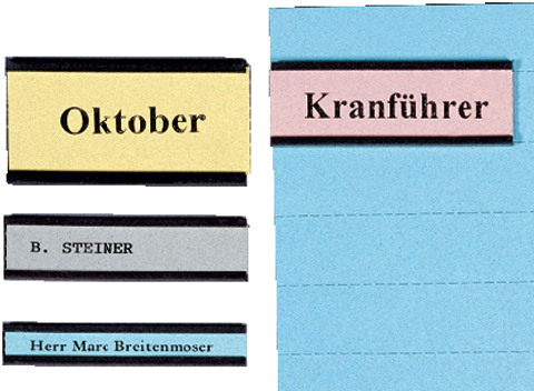 Magnetetikettenträger 10x60mm ET16/20 U-Profil 20 Stück