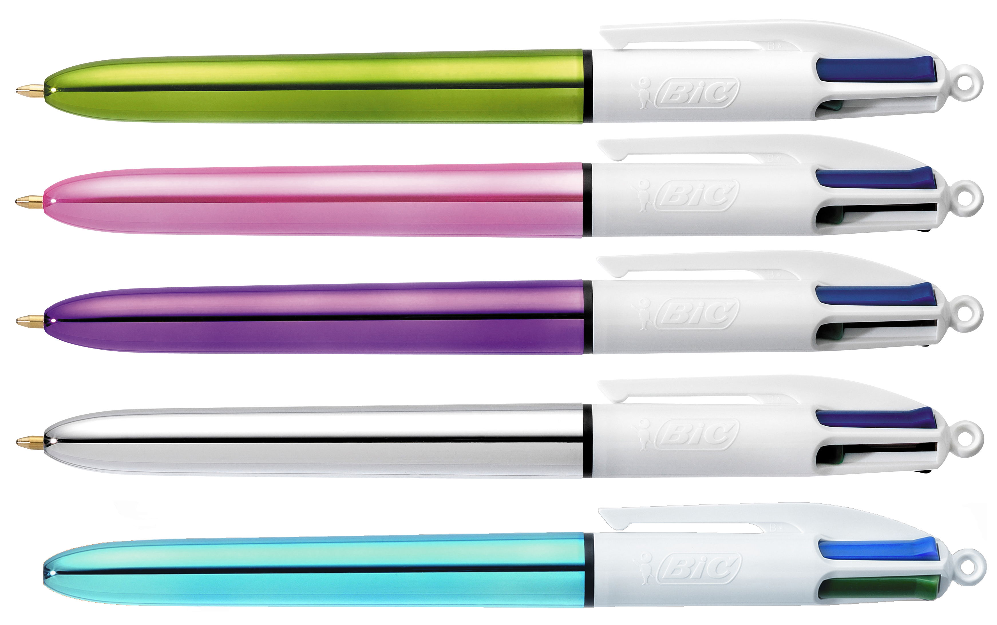 BIC Kugelschreiber Shine 1mm 902128 4-farbig, 20 Stück
