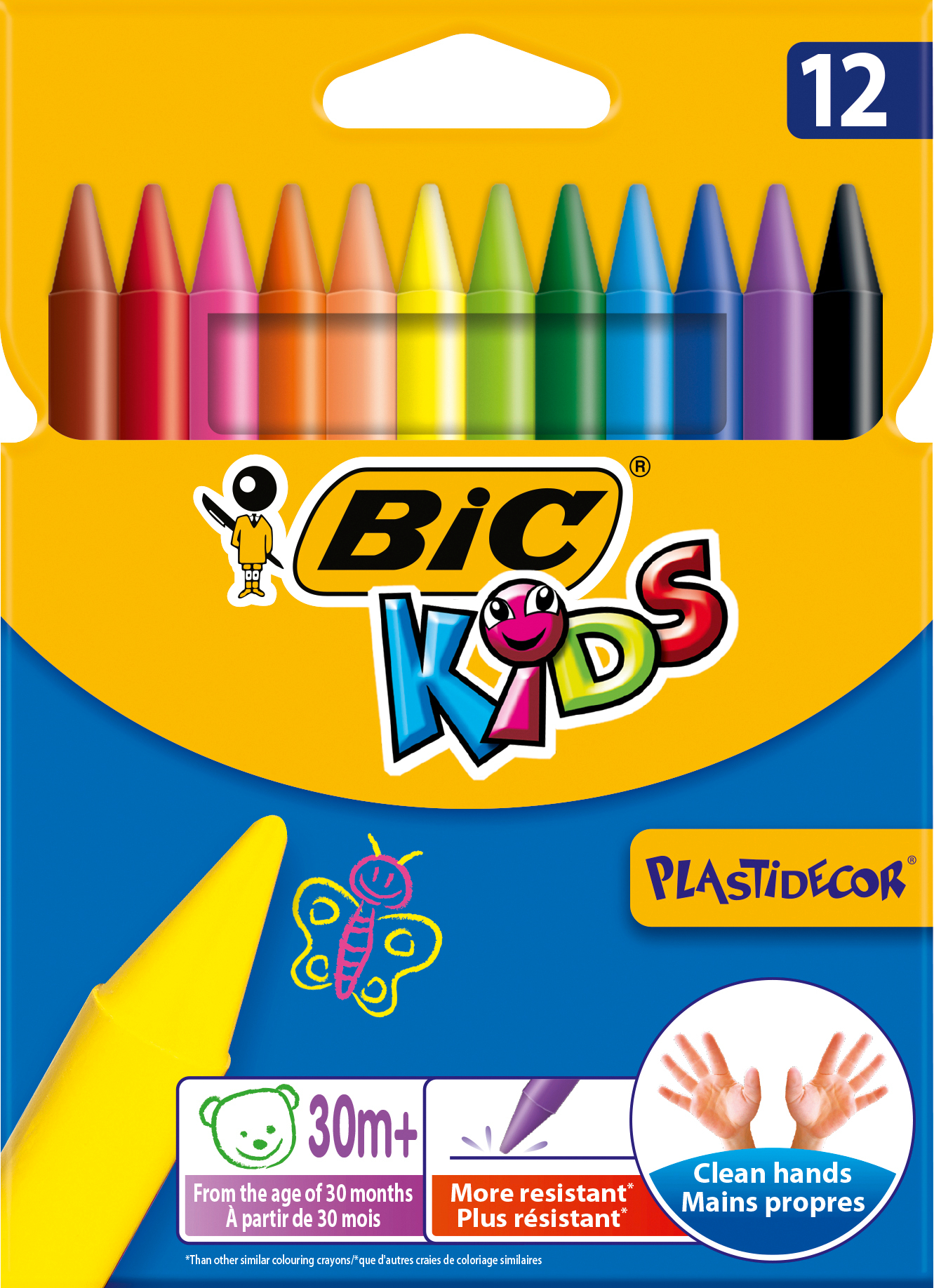 BIC Crayons de cire Kids 945764 12 couleurs étui 12 couleurs étui