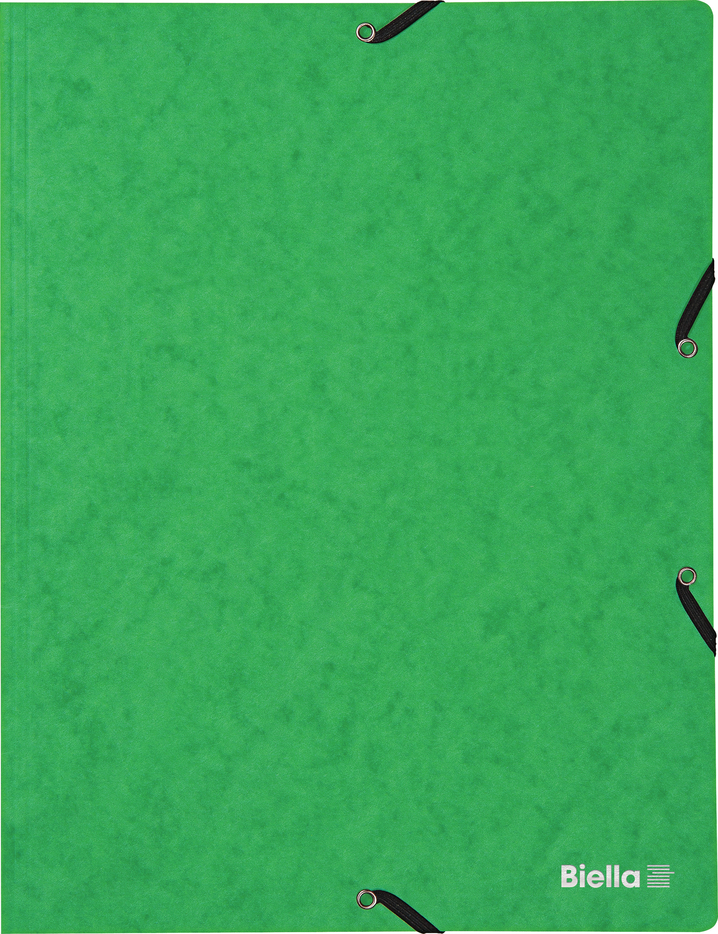 BIELLA Dossier ferm. Élastique A4 17840130U vert, 355gm2 200 flls.
