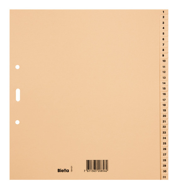 BIELLA Répertoires carton brun A4 19443100U 1-31