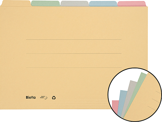 BIELLA Dossiers-répertoire A4 32543200U couleurs ass.,190 flls. 5 pcs.