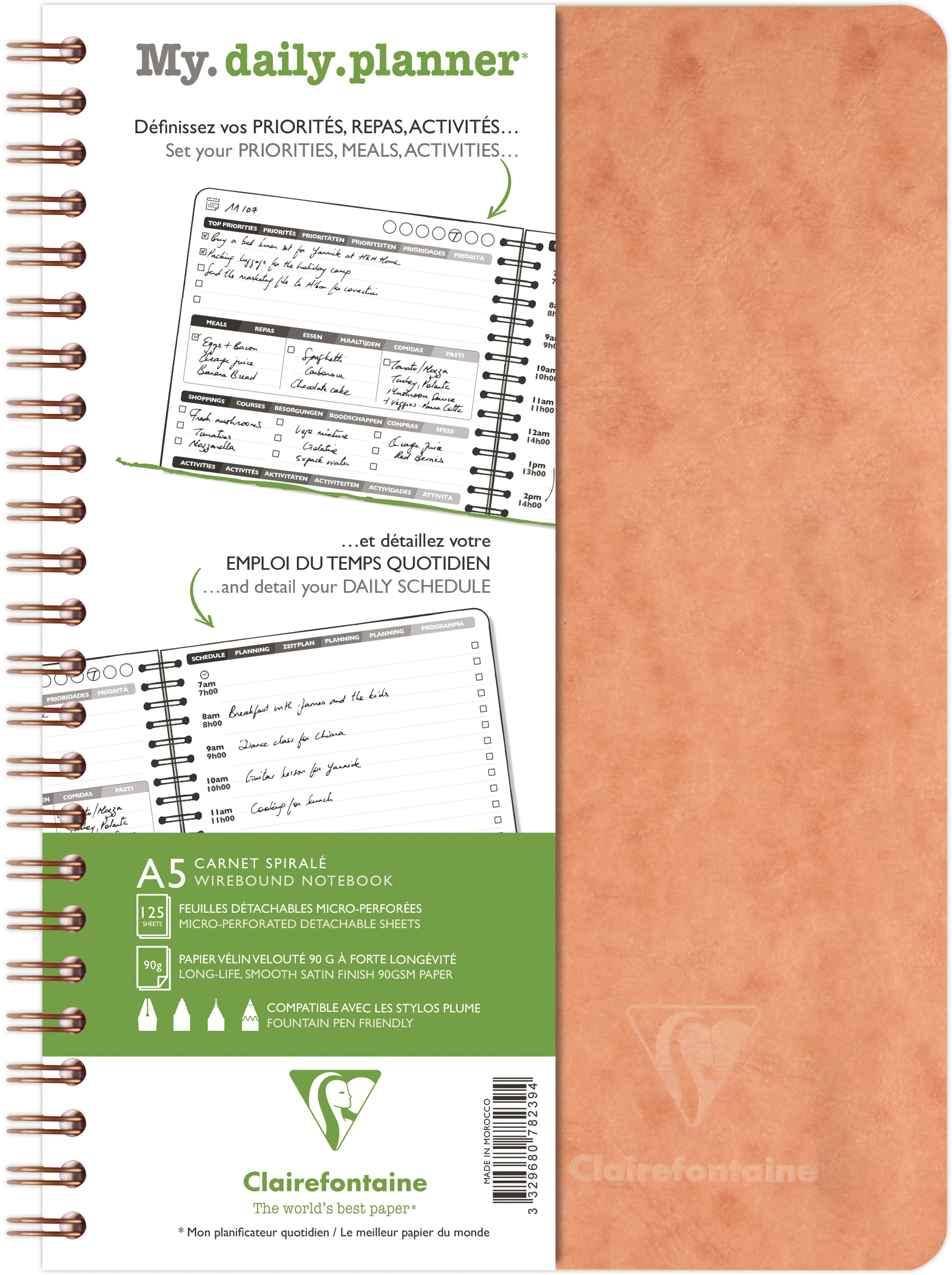 photo BIELLA Agenda AgeBag non daté 78239C my Daily 125 feuilles tabac A5