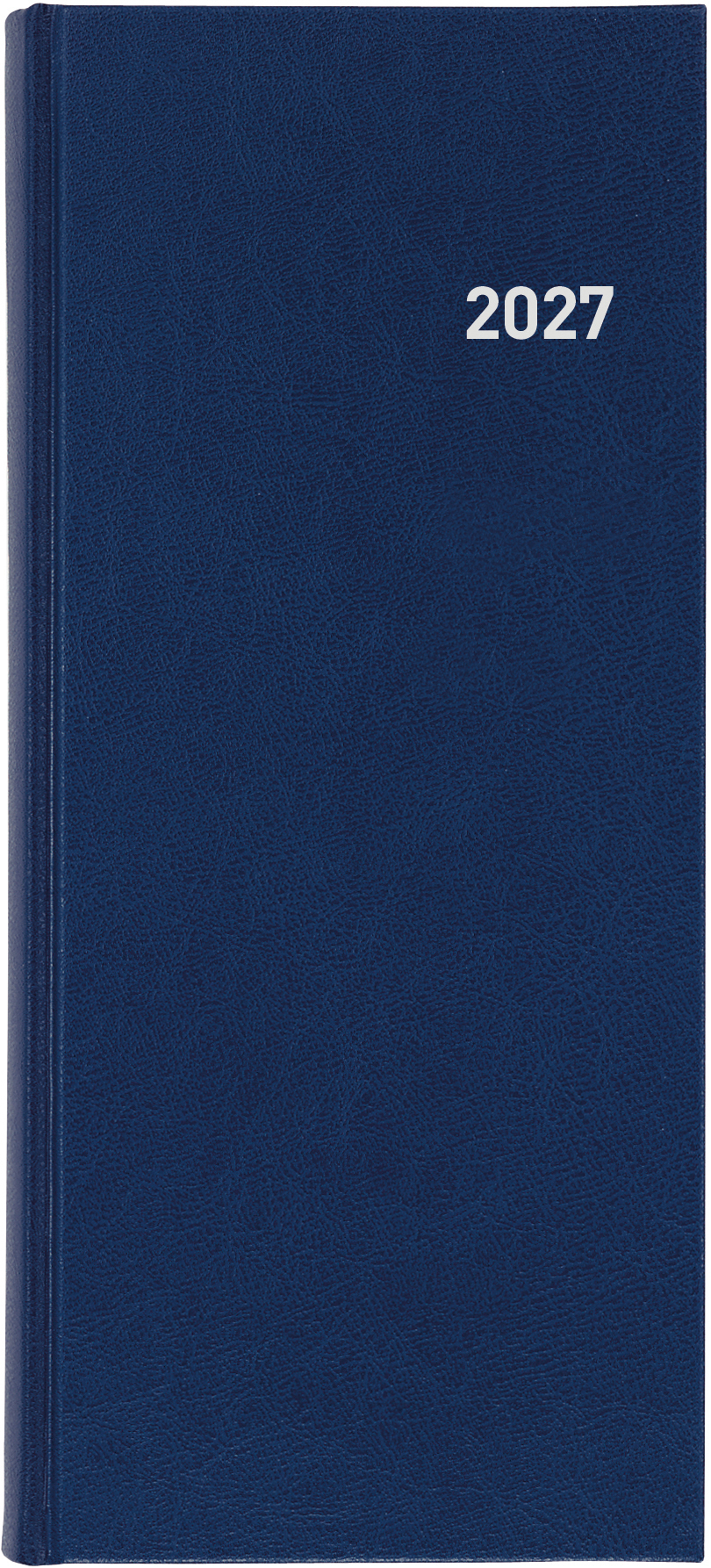 photo BIELLA Agenda Tower ML 2027 800311050027U 1T/2S bleu ML 13.5x31.5cm