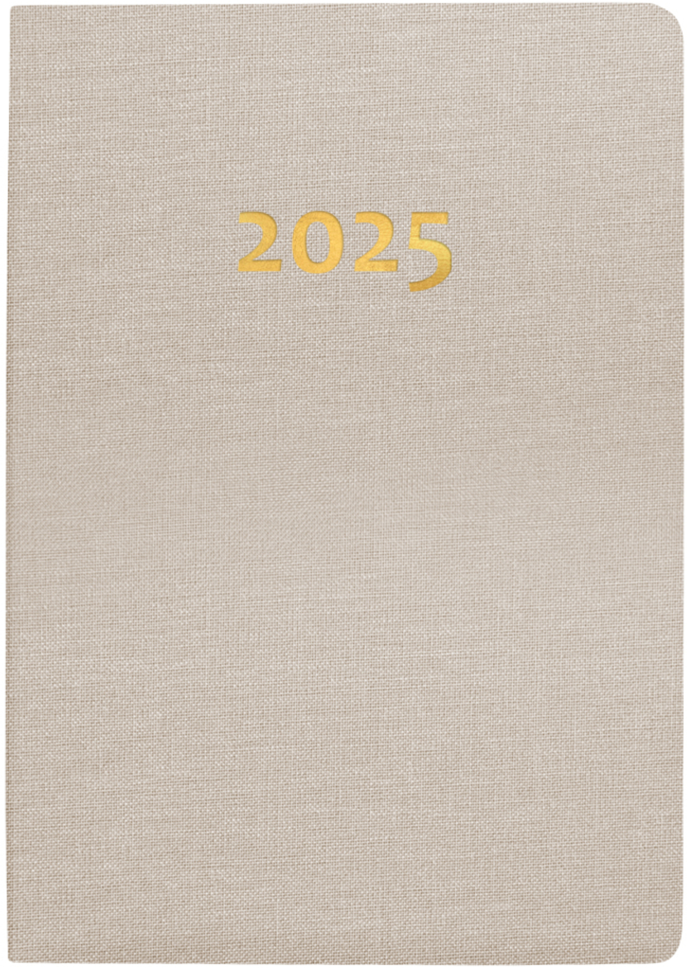 BIELLA Agenda Mittelformat 2025 822301100025 1S/2P beige ML 7.6x11cm