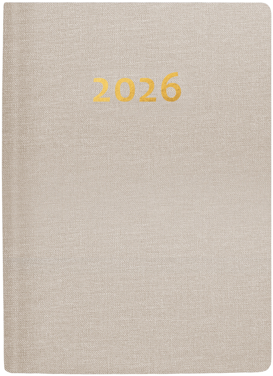 photo BIELLA Agenda Memento 2026 825401100026U 1S/2P beige ML 10.1x14.2cm