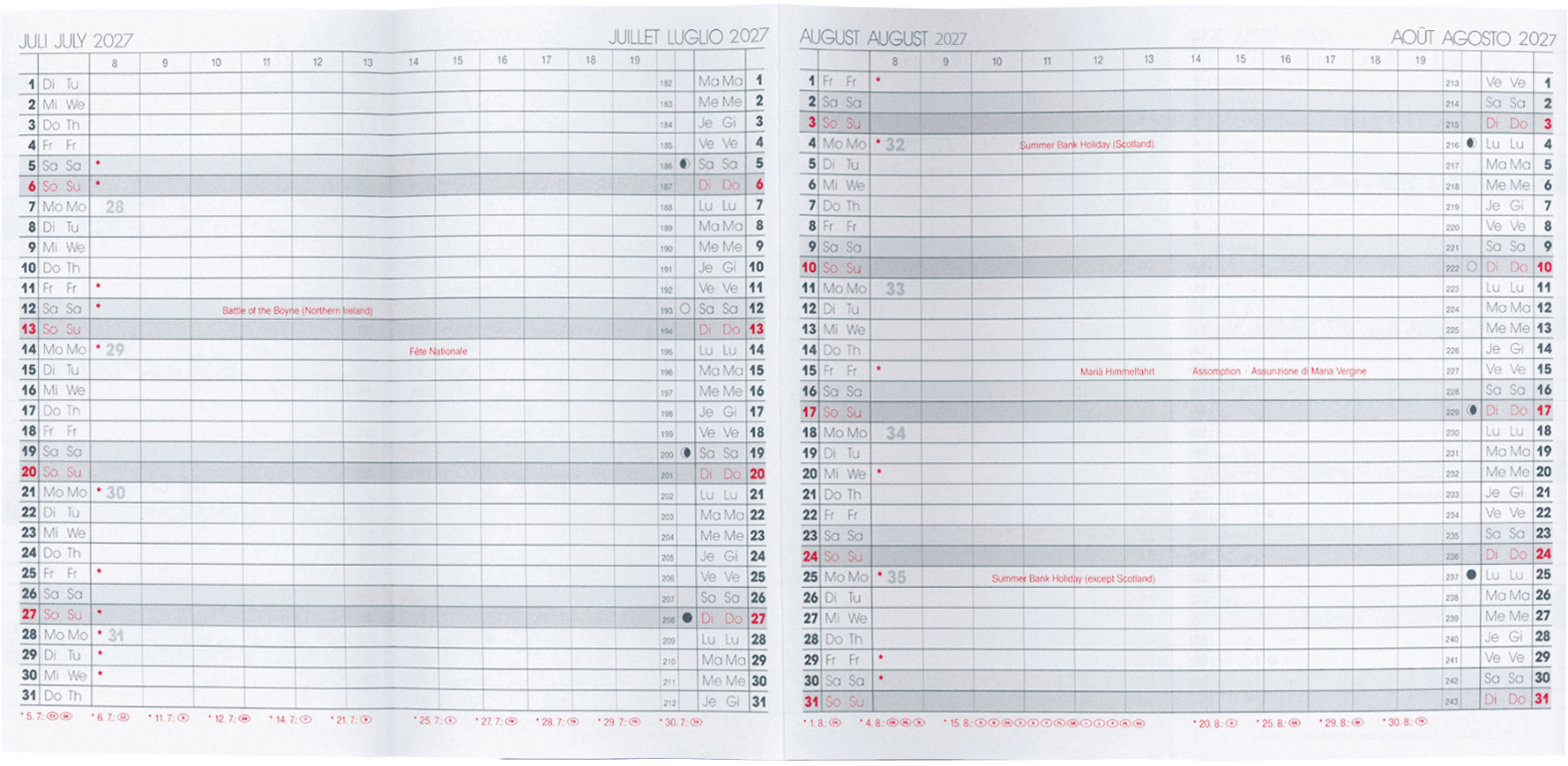photo BIELLA Planer Berlin 2027 853560000027U 6M/1P Rechange ML 8.7x15.3cm