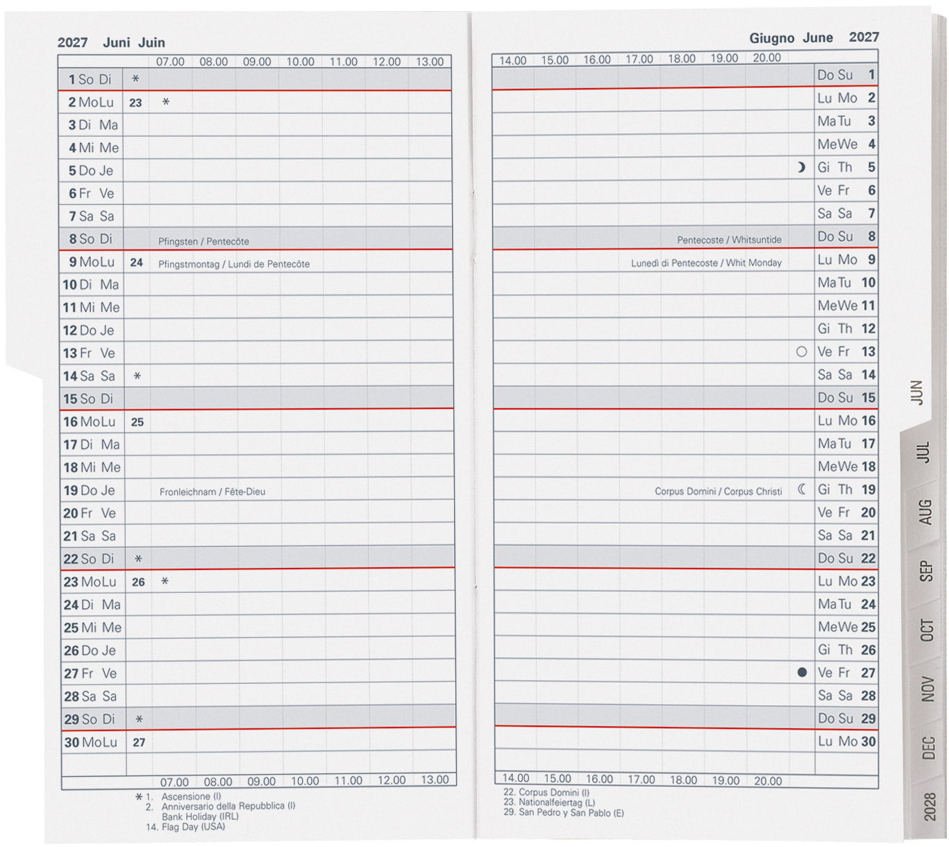 photo BIELLA Agenda Luzern 2027 855510000027U 1M/2P Rechange 8.7x15.3cm