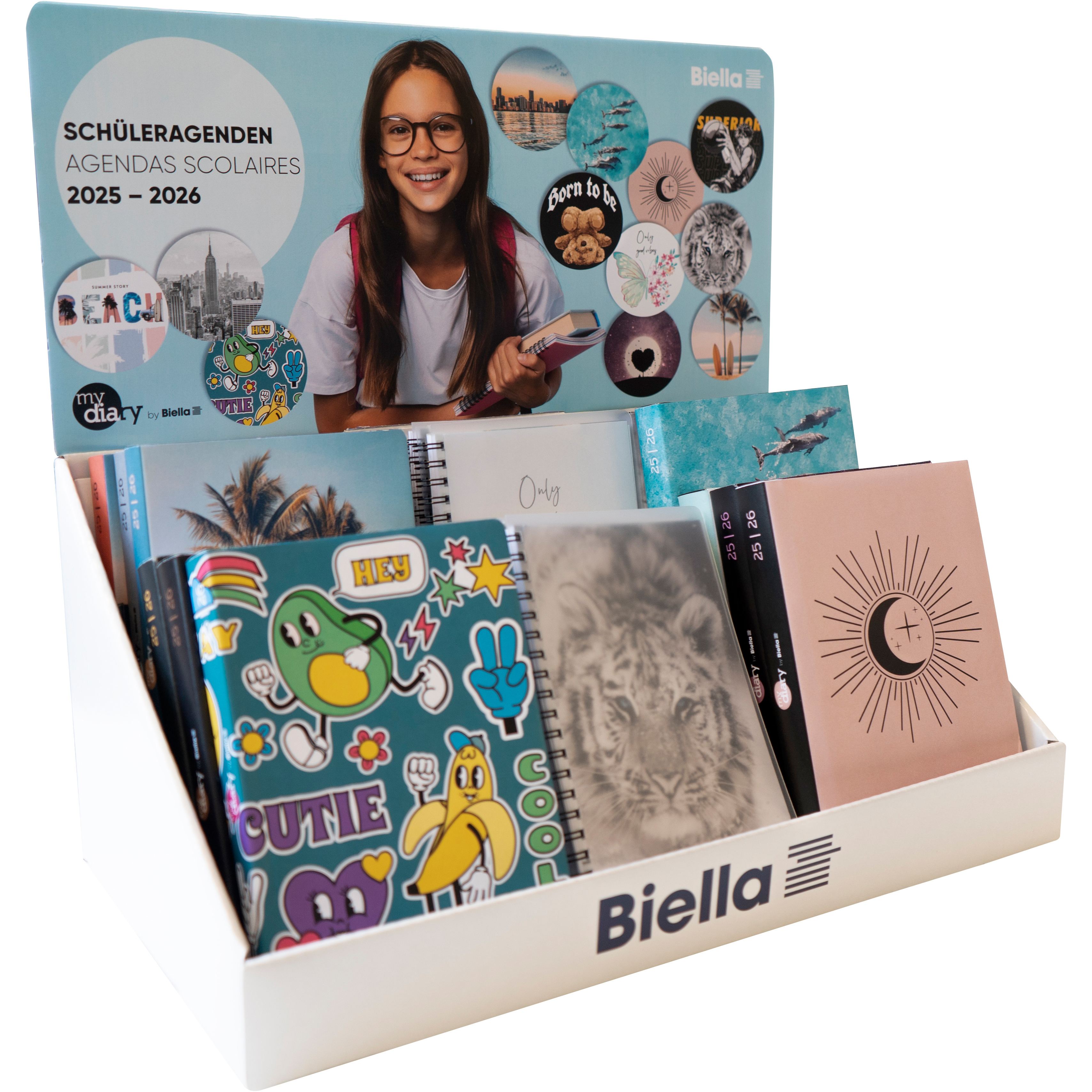 photo BIELLA Display Agenda scolaire 25/26 8D8802000026U 24 pcs., ass.
