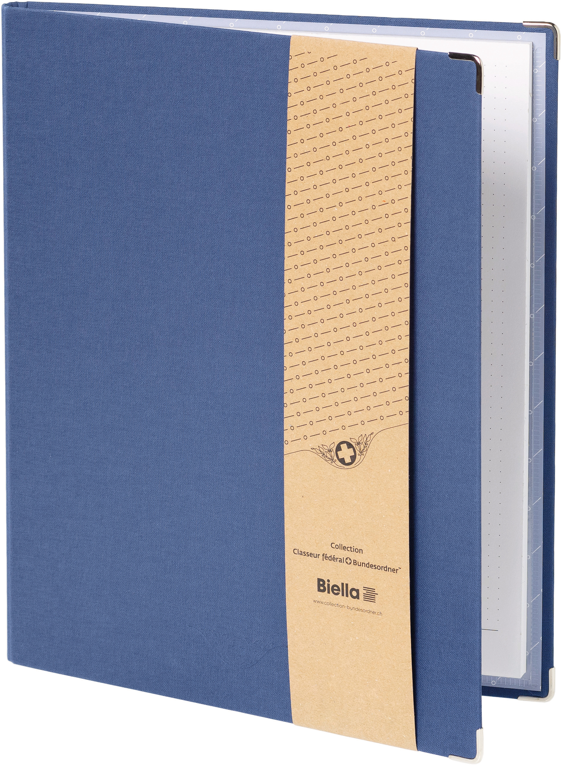 BIELLA Serviette de conf. Scribble A4 CB0000207U bleu foncé points 5mm,50 flls.