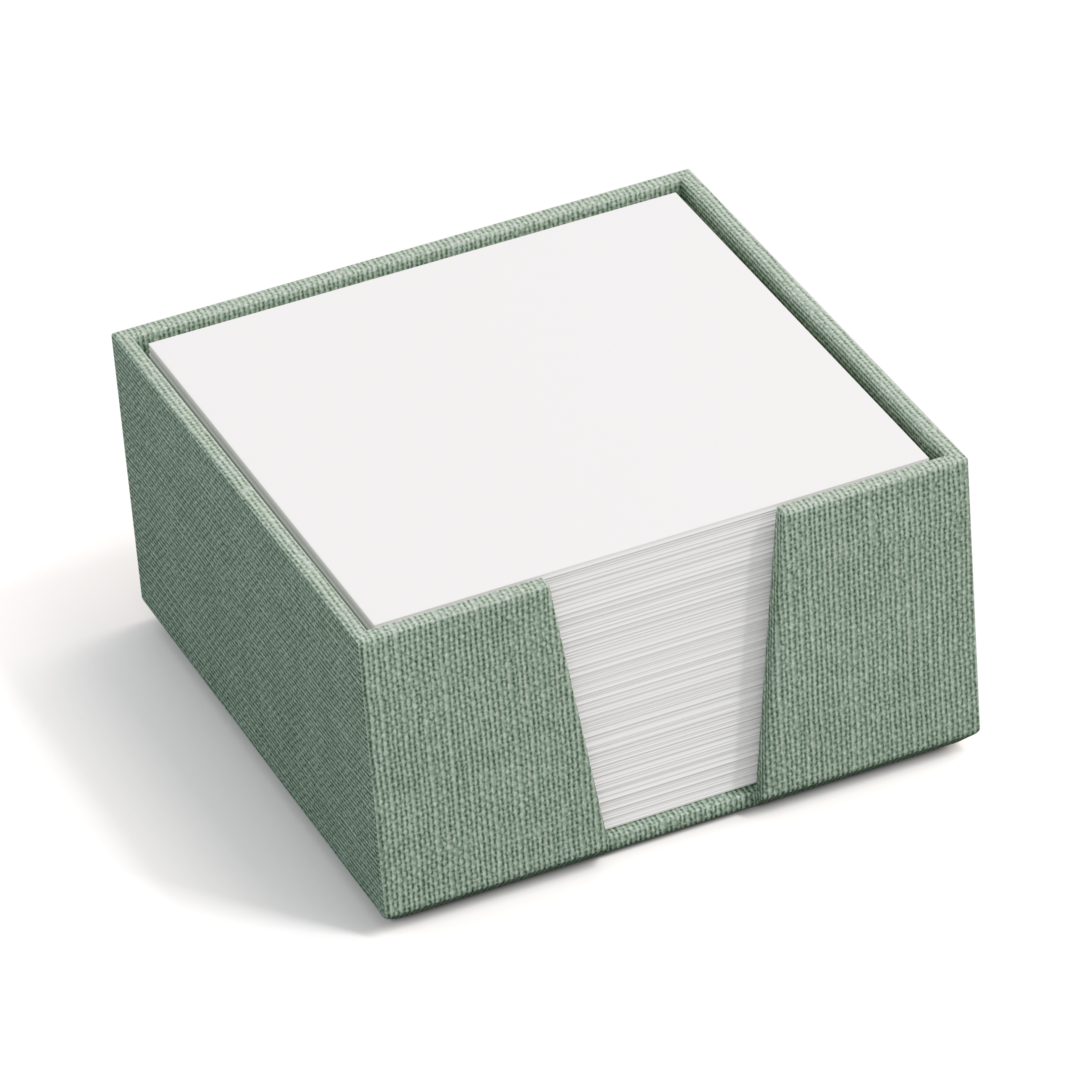 photo BIGSO BOX OF SWEDEN Porte-bloc James 110x110mm 2711C1601 en lin, vert menthe