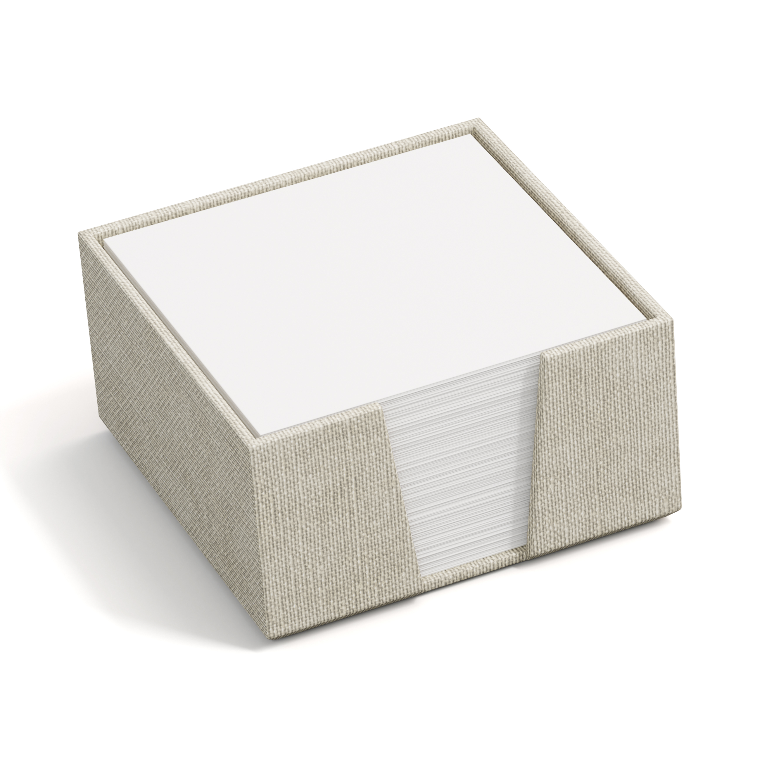 photo BIGSO BOX OF SWEDEN Porte-bloc James 110x110mm 2711C5501 en lin, beige