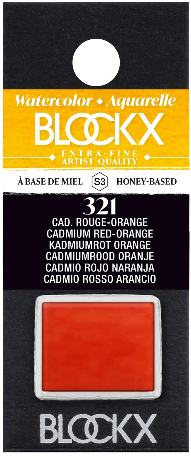 photo BLOCKX Couleurs aquarelle 1.5ml 41321BXC rouge-orange de cadmium