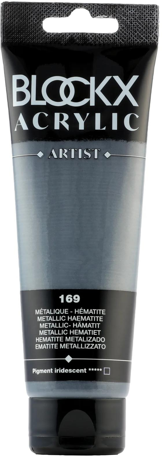 photo BLOCKX Peinture acrylique 120ml 60169BXC hématite métallisé