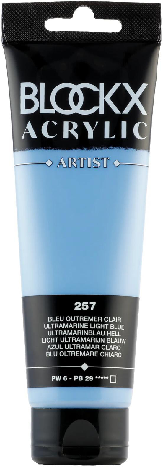 photo BLOCKX Peinture acrylique 120ml 60257BXC bleu outremer clair