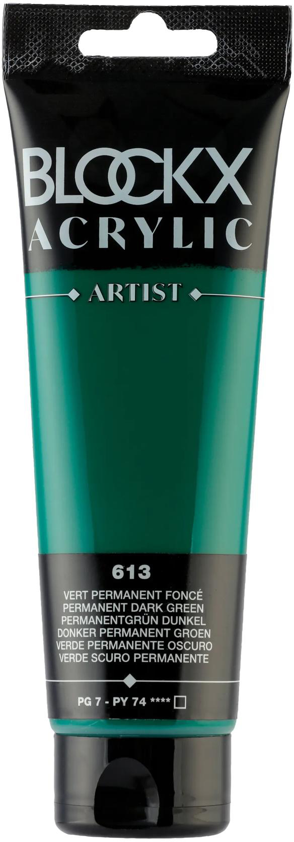 photo BLOCKX Peinture acrylique 120ml 60613BXC vert permanent foncé