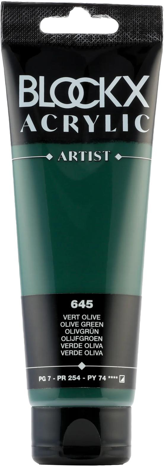 photo BLOCKX Peinture acrylique 120ml 60645BXC vert olive
