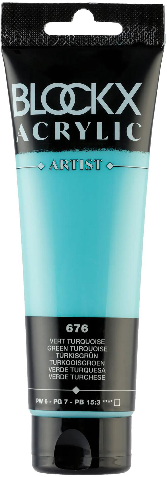 photo BLOCKX Peinture acrylique 120ml 60676BXC vert turquoise