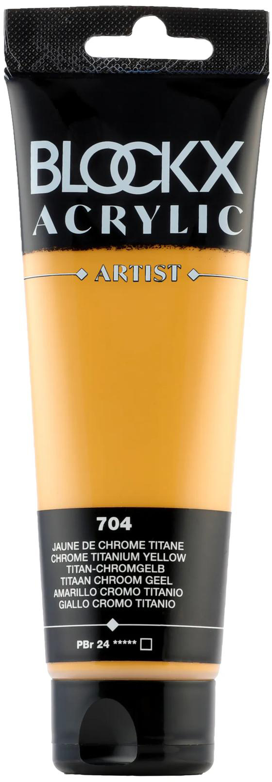 photo BLOCKX Peinture acrylique 120ml 60704BXC jaune chrome titane