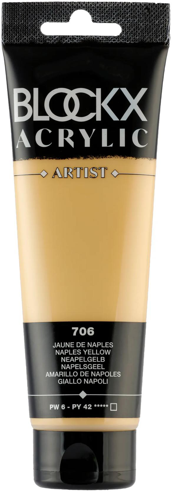 photo BLOCKX Peinture acrylique 120ml 60706BXC jaune de Naples