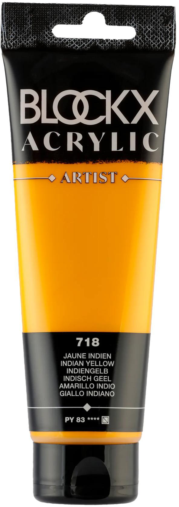 photo BLOCKX Peinture acrylique 120ml 60718BXC jaune indien