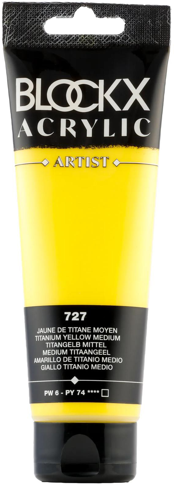 photo BLOCKX Peinture acrylique 120ml 60727BXC jaune titane moyen