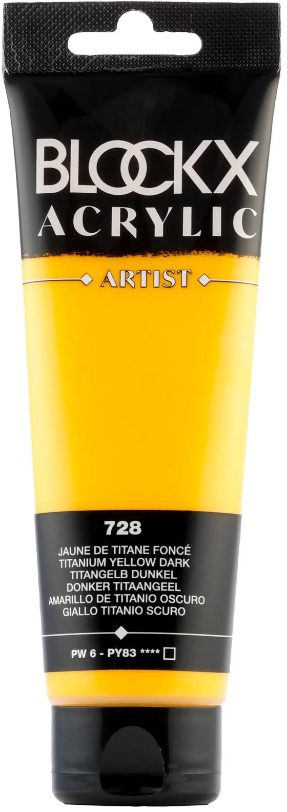 photo BLOCKX Peinture acrylique 120ml 60728BXC jaune de titane foncé