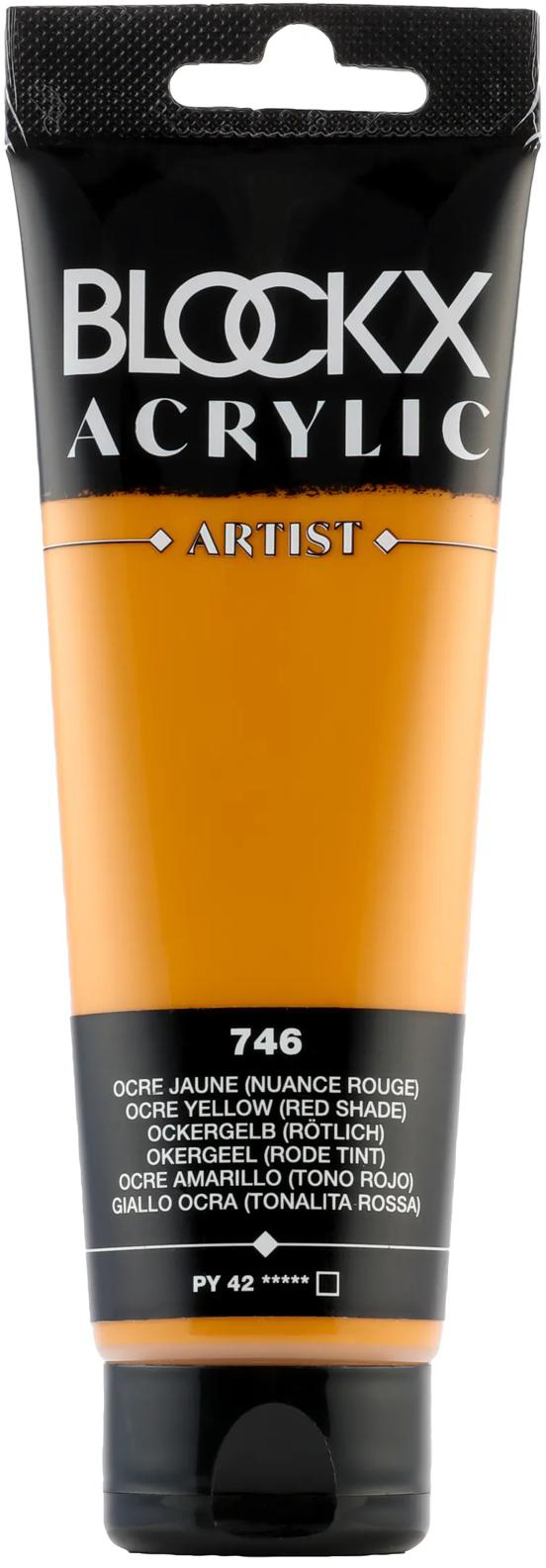 photo BLOCKX Peinture acrylique 120ml 60746BXC jaune ocre rougeâtre