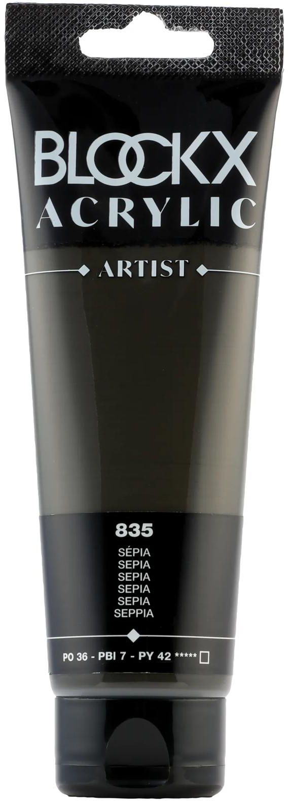 photo BLOCKX Peinture acrylique 120ml 60835BXC sépia