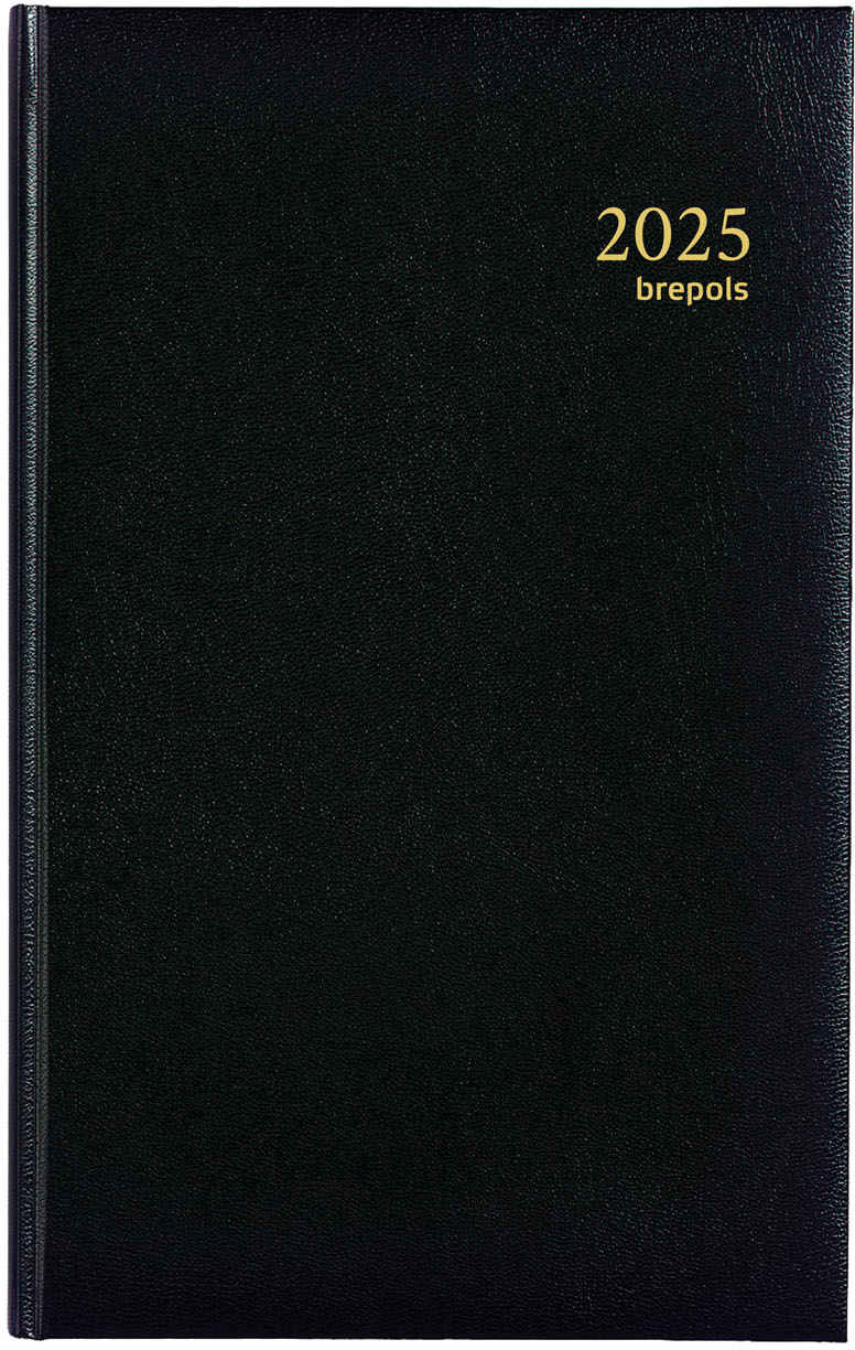 BREPOLS Agenda Saturnus Basic 2025 0.015.1255 1J/1P noir 13.5x20.8cm