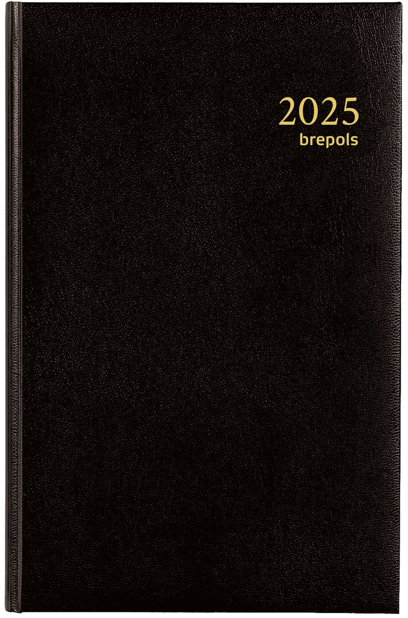 BREPOLS Agenda Saturnus Luxe Lima 2025 0.216.1256 1J/1P noir 13.3x20.8cm