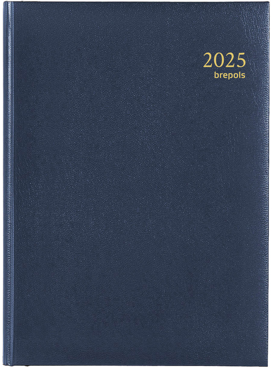 BREPOLS Agenda Eu deluxe 224 Lim 2025 0.224.1256 1J/1P bleu 14.8x21cm