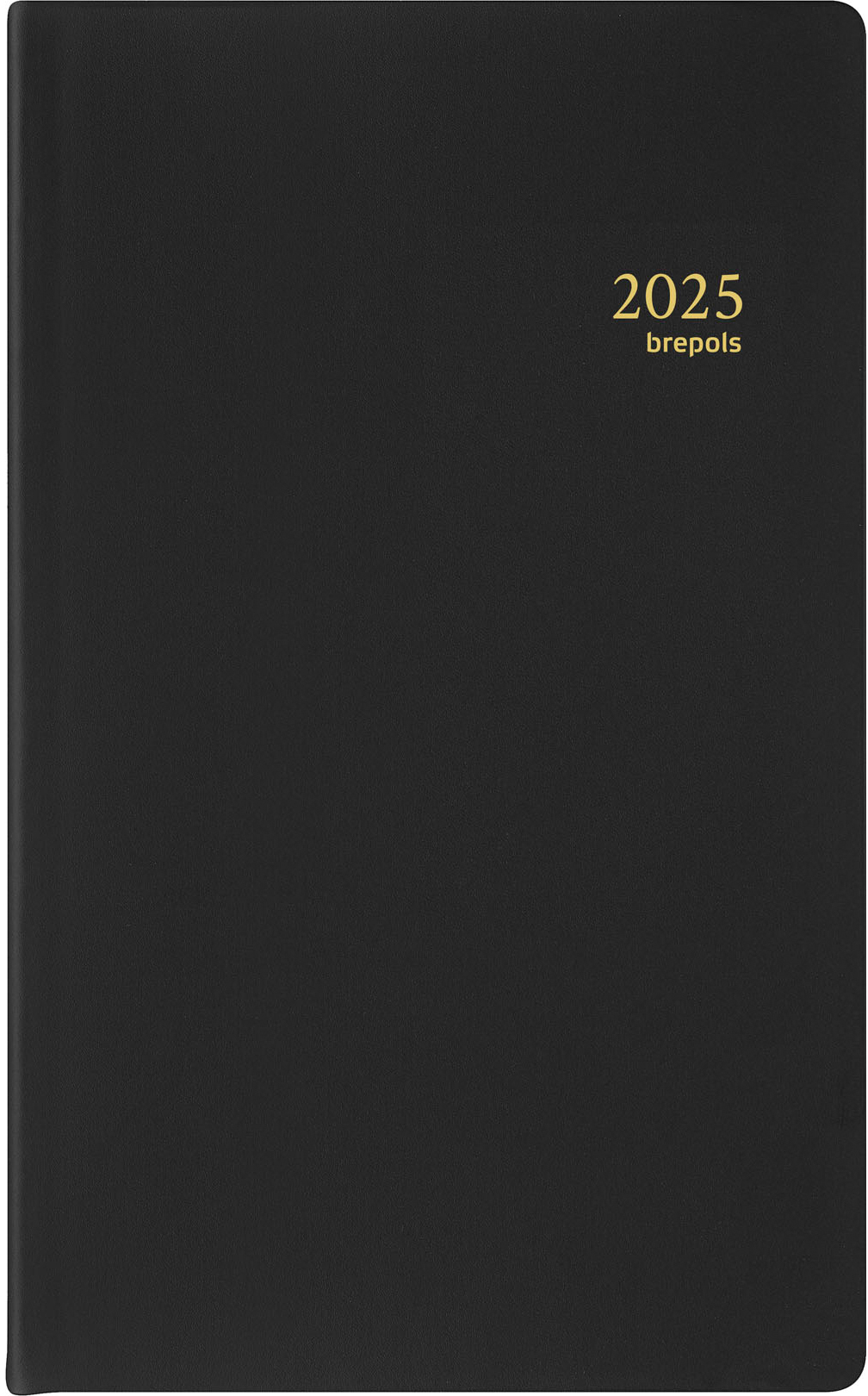 BREPOLS Agenda Breform Seta 2025 0.516.2120 1J/1P noir 10.5x17cm 1J/1P noir 10.5x17cm