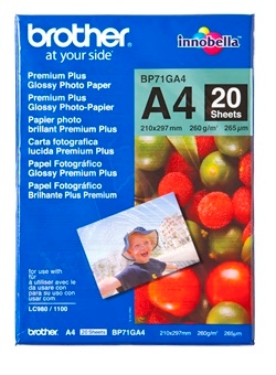 BROTHER Photo Paper glossy 260g A4 BP71-GA4 MFC-6490CW 20 feuilles