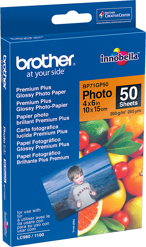 BROTHER Photo Paper glossy 260g A6 BP71-GP50 MFC-6490CW 50 feuilles